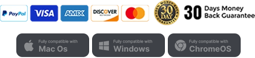 Payment Methods & 30 Days Money Back Guarantee